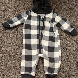 Hurley Kids Checkered One Piece in Black and White